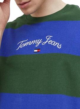T-Shirt Tommy Jeans Serif Bleu Marine pour Homme
