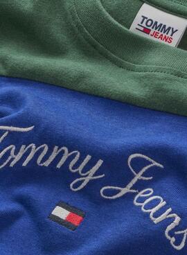 T-Shirt Tommy Jeans Serif Bleu Marine pour Homme