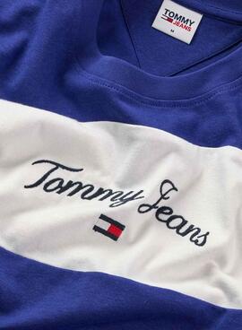 T-Shirt Tommy Jeans Serif Blanc pour Homme