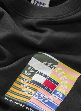 T-Shirt Tommy Jeans Crisp Noire pour Homme