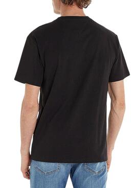 T-Shirt Tommy Jeans Linear Noire pour Homme