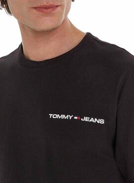 T-Shirt Tommy Jeans Linear Noire pour Homme