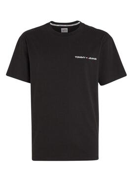 T-Shirt Tommy Jeans Linear Noire pour Homme