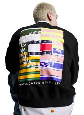 Sweat Tommy Jeans Luxe Noire pour Homme