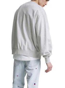 Sweat Tommy Jeans Archive Gris pour Homme