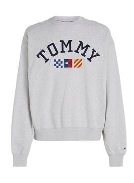 Sweat Tommy Jeans Archive Gris pour Homme