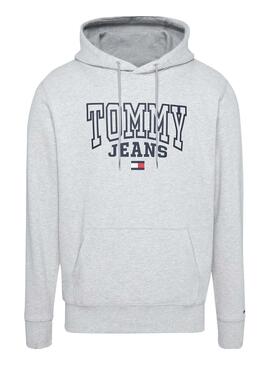 Sweat Tommy Jeans Entry Gris pour Homme