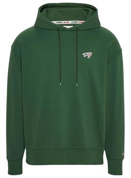 Sweat Tommy Jeans Signature Vert pour Homme