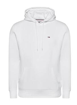 Sweat Tommy Jeans Fleece Blanc pour Homme