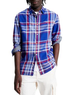 Chemise Tommy Jeans Essential Bleu pour Homme