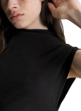 Robe Calvin Klein Mock Noire pour Femme