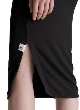 Robe Calvin Klein Mock Noire pour Femme