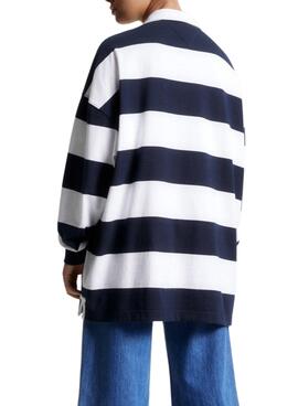 Polo Tommy Jeans Rugby Bleu Marine pour Femme