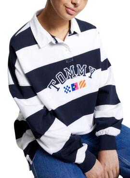 Polo Tommy Jeans Rugby Bleu Marine pour Femme