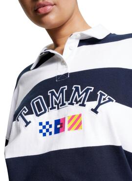 Polo Tommy Jeans Rugby Bleu Marine pour Femme