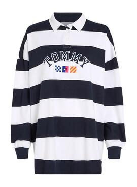 Polo Tommy Jeans Rugby Bleu Marine pour Femme