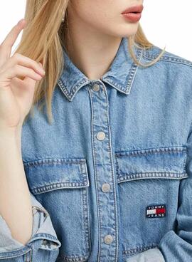 Surchemise Tommy Jeans Denim Bleu pour Femme