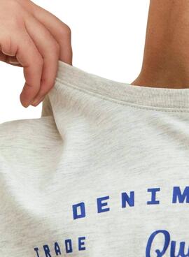 T-Shirt Jack & Jones Logo Blanc pour Homme