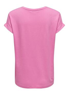 T-Shirt Only Moster Rosa pour Femme