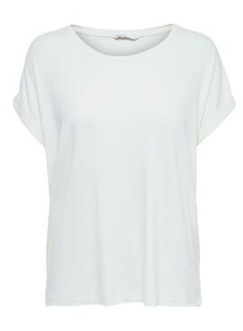 T-Shirt Only Moster Blanc Beige pour Femme