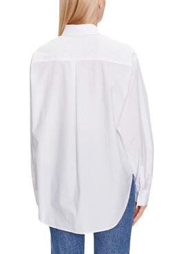 Chemise Calvin Klein Jeans Monologo Blanc Femme
