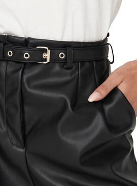 Shorts Only Heidi Similicuir Noire pour Femme