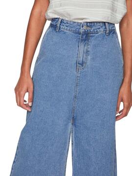Jupe Denim Vila Vikira Long Light Bleu Femme