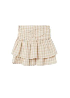 Jupe Mayoral Beige Vichy pour Fille