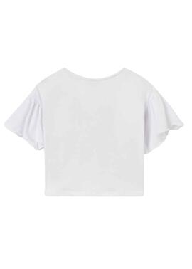 T-Shirt Mayoral Carmin Blanc pour Fille
