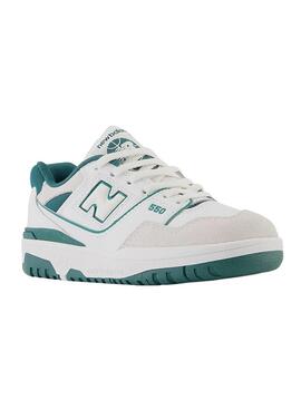 Baskets New Balance 550 Blanc Vert Enfants