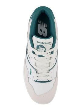 Baskets New Balance 550 Blanc Vert pour Garçons