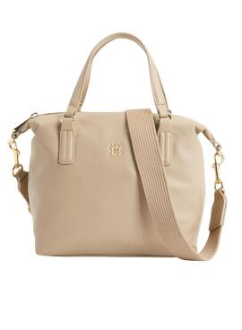 Sac à main Tommy Hilfiger Poppy Small Beige pour Femme