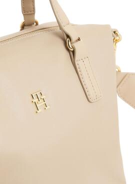 Sac à main Tommy Hilfiger Poppy Small Beige pour Femme