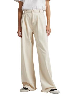 Pantalon Jeans Pepe Jeans Cecilia Beige Femme