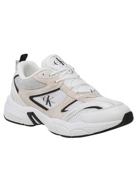Baskets Calvin Klein Retro Mesh Blanc Homme