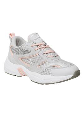 Baskets Calvin Klein Mesh Gris pour Femme