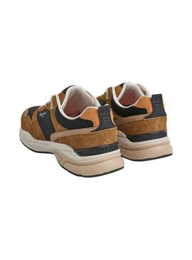 Baskets Pepe Jeans Dave Road Marron pour Homme