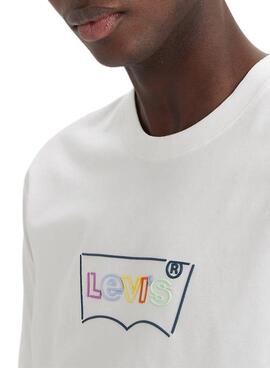 T-Shirt Levis Relaxed Fit Blanc pour Homme