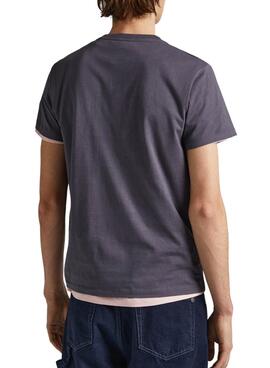 T-Shirt Pepe Jeans Module Gris pour Homme