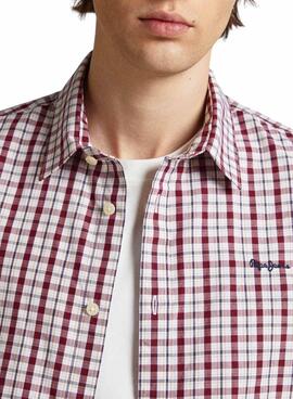 Chemise Pepe Jeans Cunningham Rouge pour Homme