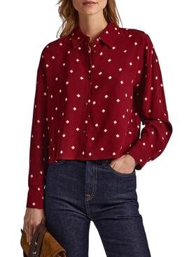 Chemise Pepe Jeans Gabesa Bordeaux pour Femme