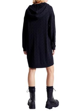 Robe Tommy Jeans Câble Flag Noire pour Femme