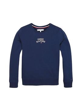 Sweat Tommy Hilfiger Essential Marin pour Fille