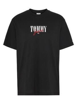 T-Shirt Tommy Jeans Essential Logo 1 Noire Femme