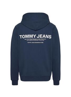 Sweat Tommy Jeans Entry Graphic Bleu Marine Homme