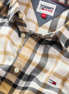 Chemise Tommy Jeans Classic Essential Brun Homme