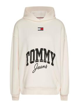 Sweat Tommy Jeans New Varsity Blanc Femme