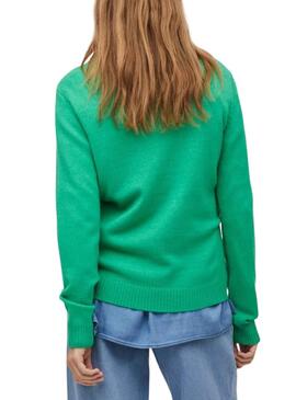 Pull Vila Viril Vert pour Femme