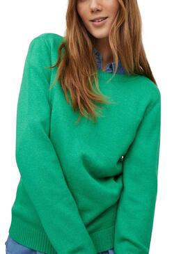 Pull Vila Viril Vert pour Femme