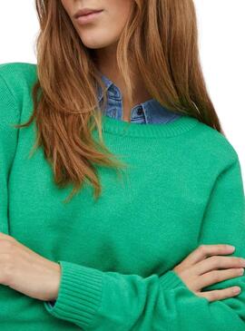 Pull Vila Viril Vert pour Femme
